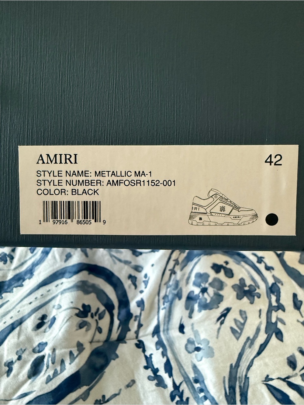 AMIRI Metallic MA-1 Sneakers – Black